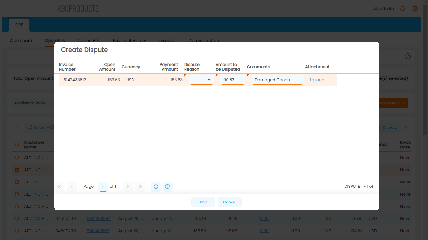Configurable Invoice Templates
