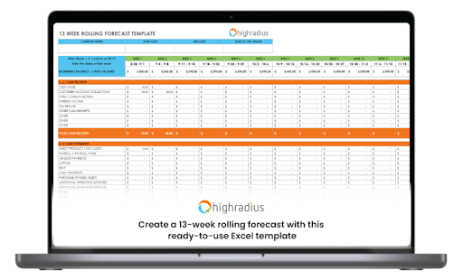 [Excel Template] 13-Week Cash Flow Forecast For Treasury Professionals
