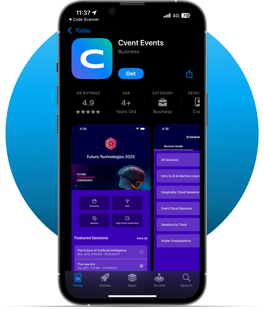 Cvent Events App Screenshot