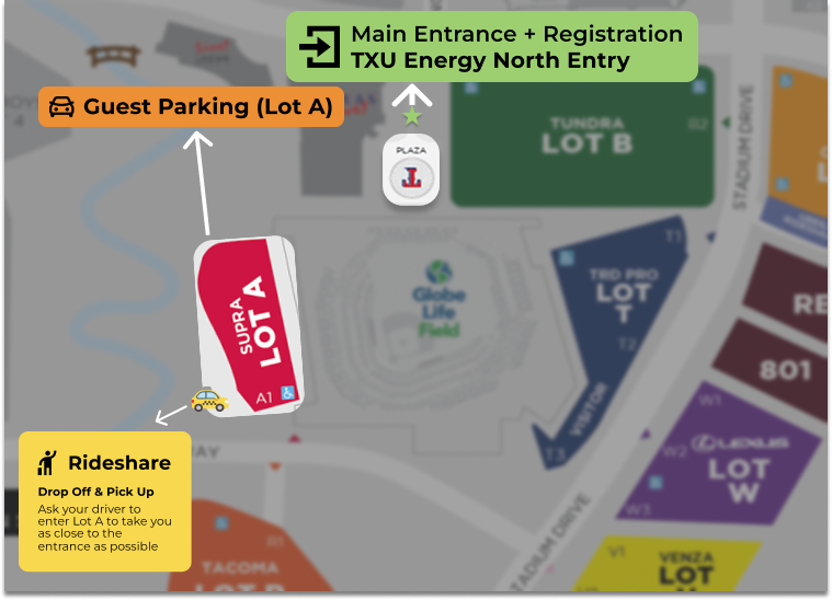 Globe Life Field Parking Map