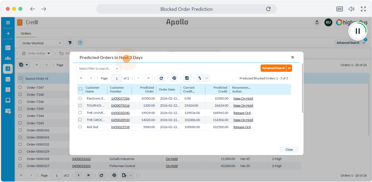 Blocked Order Prediction