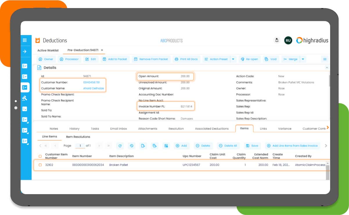 AI-powered centralized dispute management dashboard showing cross-functional task tracking and workflow visibility