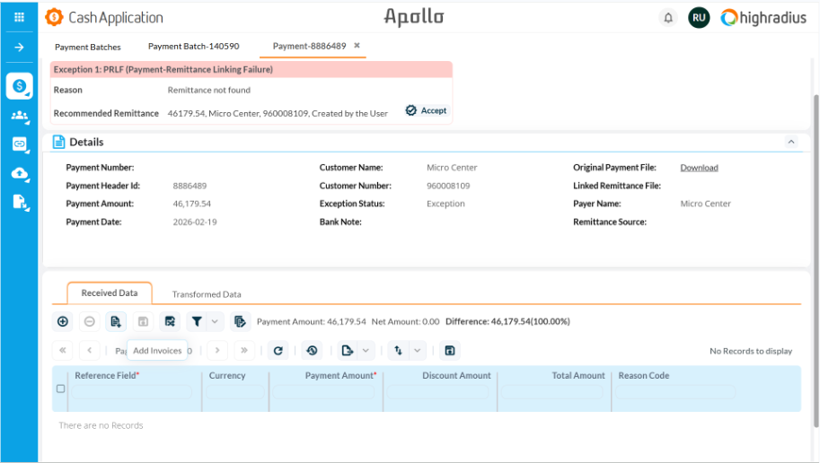 Payment Exceptions Handler