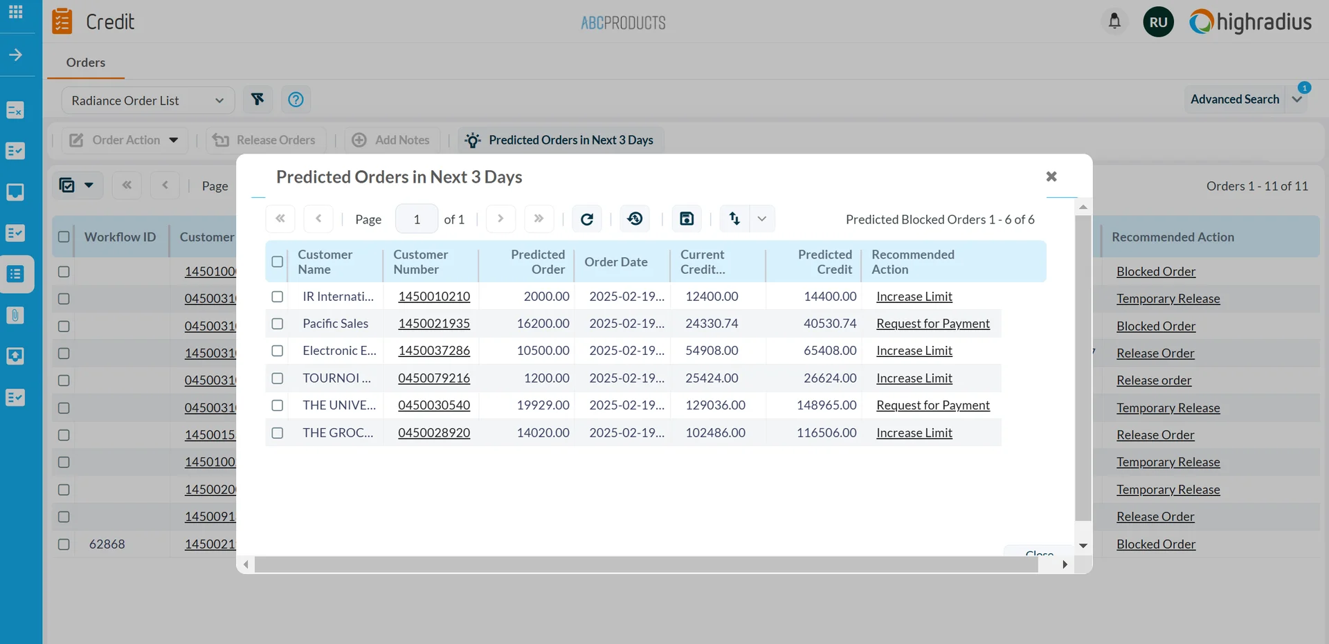 Blocked Order Prediction