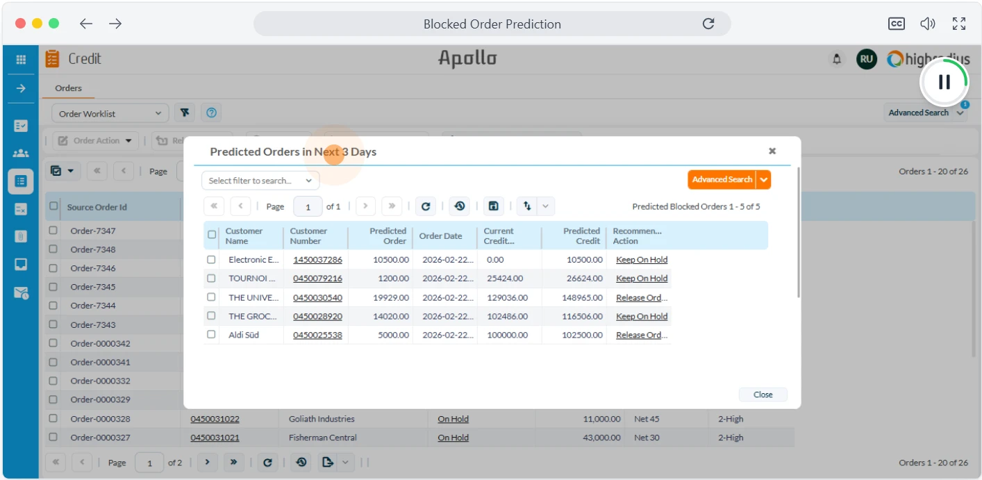 Blocked Order Prediction